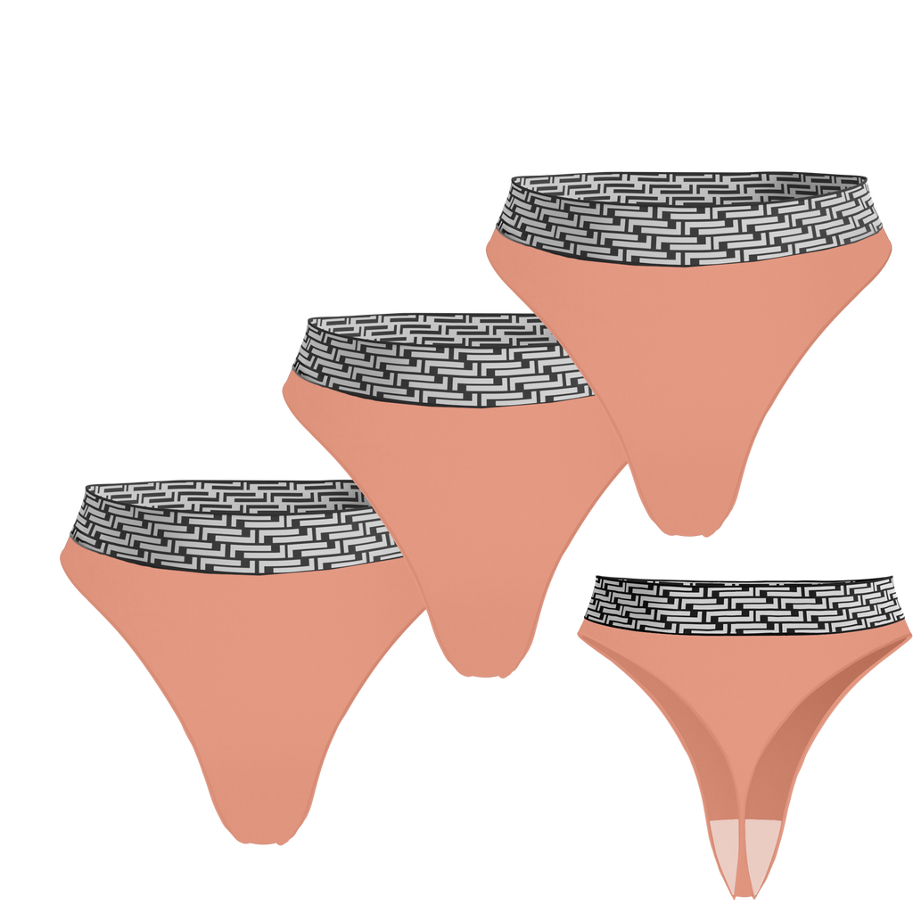 LL PINK COTTON THONG  3 PACK